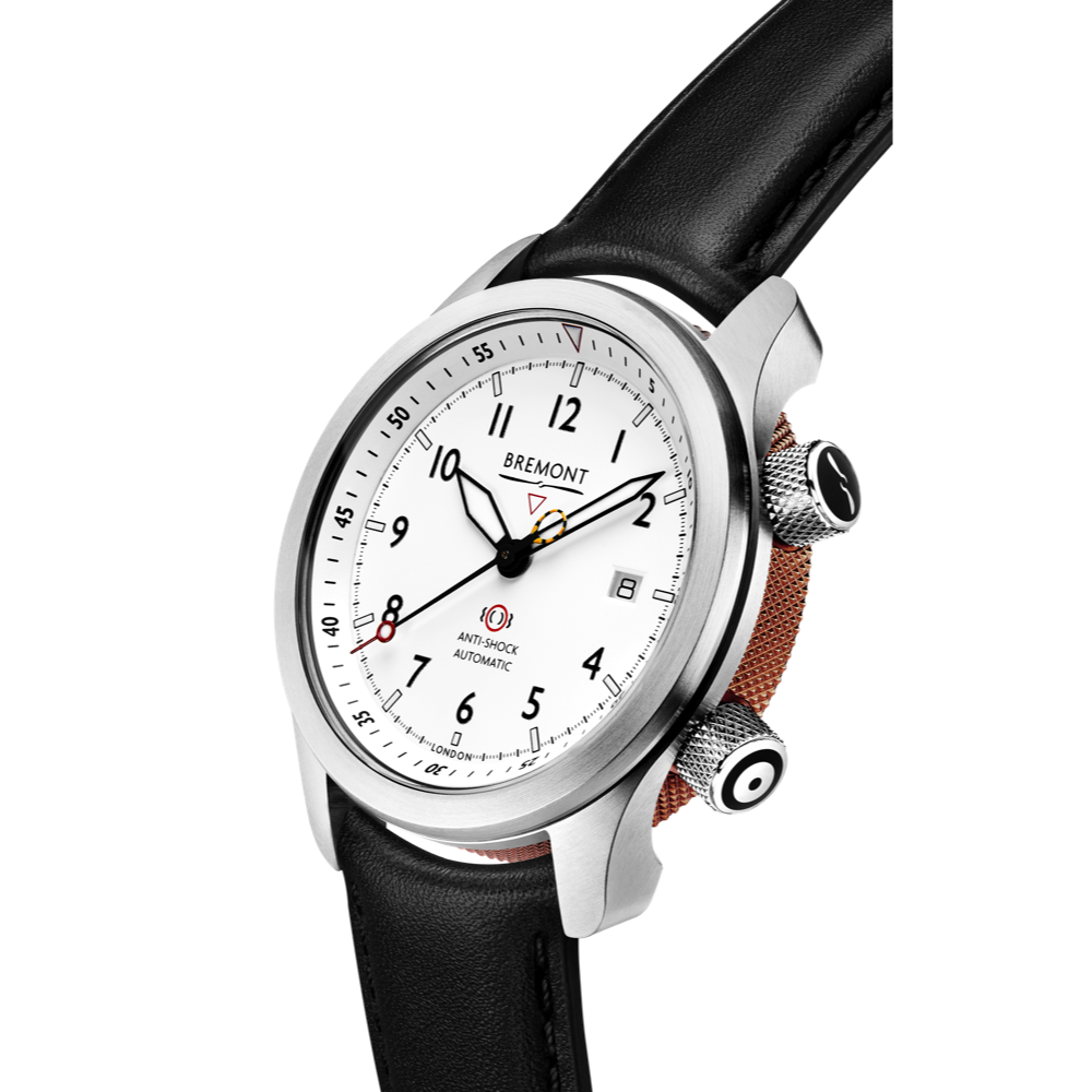 Bremont Watch Company Configurator MBII Custom Stainless Steel, White Dial with Bronze Barrel & Open Case Back