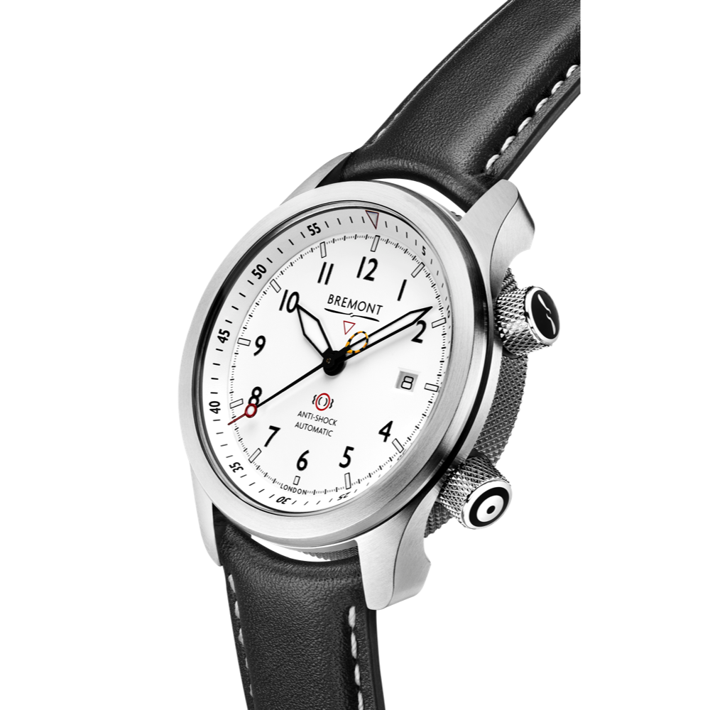 Bremont Watch Company Configurator MBII Custom Stainless Steel, White Dial with Titanium Barrel & Closed Case Back