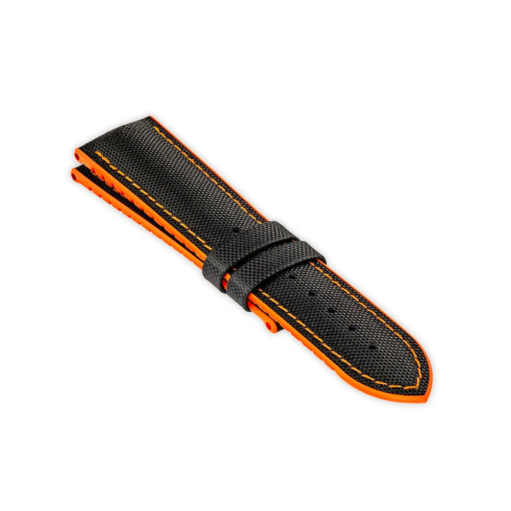 Bremont Watch Company Straps | Mens | Chalgrove | Rubber | Leather Orange Chalgrove Strap