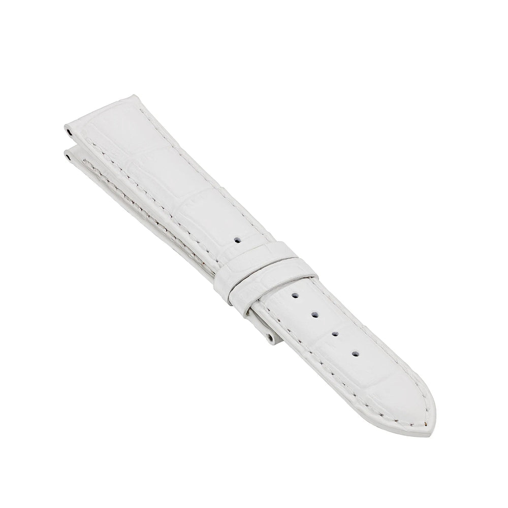 Bremont Watch Company Leather strap with alligator embossing - white